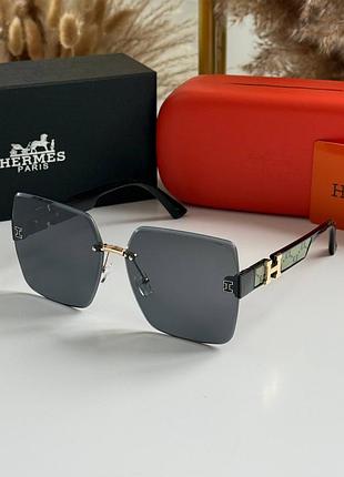 Жіночі сонцезахисні окуляри hermes uv400 безоправна модель