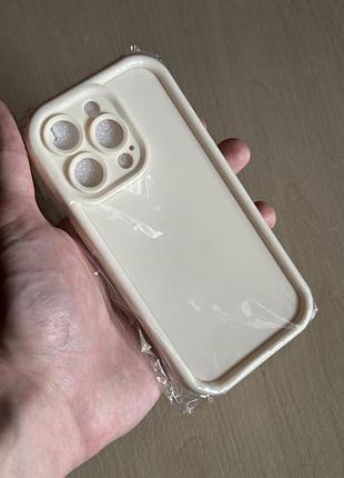 Новий силіконовий чохол candy color для iphone 14 pro (white)