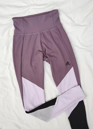Спортивні лосини із сітчастими вставками ✨ adidas ✨ лосини легінси з логотипом лого