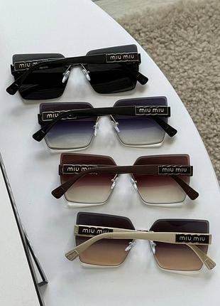 Женские солнцезащитные очки miu miu uv400 безоправные