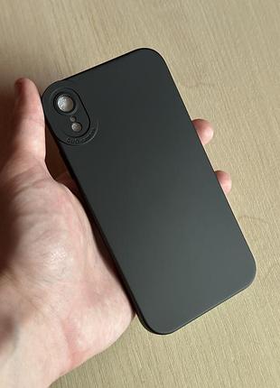 Матовий чорний чохол ycaden для iphone xr із пилозахистом динаміків