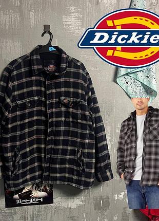 Теплая рубашка-куртка клетчатая dickies l