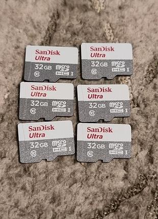 Медленная карта памяти 32 гб sandisk ultra 5.32-15.0/82.0-89.0 microsd microsdhc u1 10