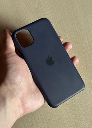 Силіконовий чохол apple silicone case для iphone 11 — темно-синій (navy blue)