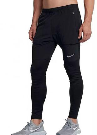 Мужские черные зауженные гибридные спортивные беговые брюки nike hybrid running dri fit оригинал брюки для бега и тренировок найк драй фит