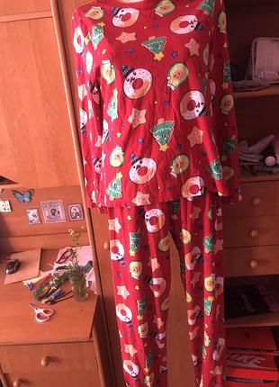 Пижама, комплект, размер m. 100% коттон, primark.