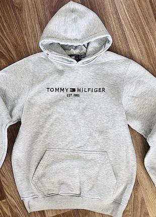 Худі світшот tommy hilfiger est.1985 сірий, 2xl