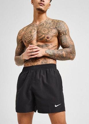 Мужские черные пляжные шорты nike swim shorts оригинал купальные шорты найк для плавания купания бассейна размер l л