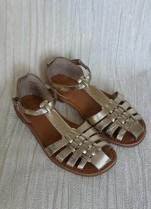 Золотисті  сандалі zara kids (р. 32, устілка 20.5 см)
