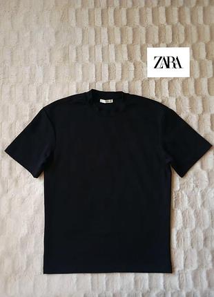 Бавовняна футболка подовжена з товстої бавовни zara