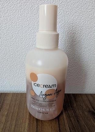 Двухфазный спрей-кондиционер с аргановым маслом inebrya ice cream pro age 2-phase conditioner argan oil (заливок на фото)