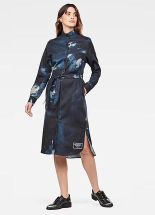 Оригінальна міді сукня сорочка g-star raw lanc midi shirt dress