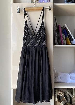 Платье чёрное трендовое zara