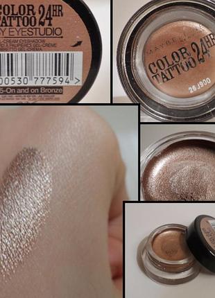 Maybelline color tattoo eye shadow стойкие тени, сняты с производства!