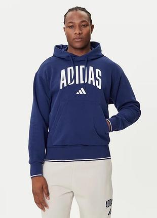 Чоловічий оригінальний худі/ кенгурушка adidas m collegiate hd, синій м