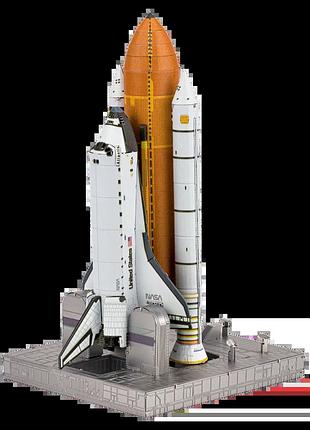 Металевий 3d конструктор "space shuttle launch kit", metal earth, icx227