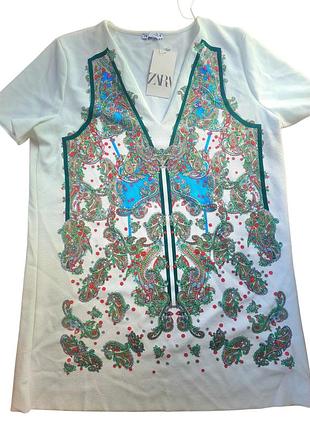 Нова сукня з принтом zara l-xl
