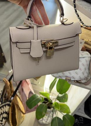 Сумка клатч hermes бежевий 7