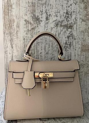 Сумка клатч hermes бежевий 6