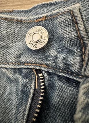 Джинси zara з необробленим низом