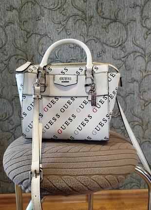 Сумка біла guess