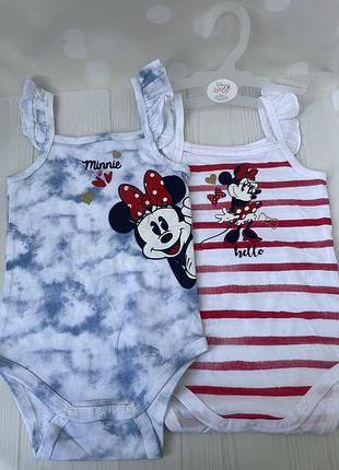 Боді майка disney для дівчинки набір боді майок 24 місяці