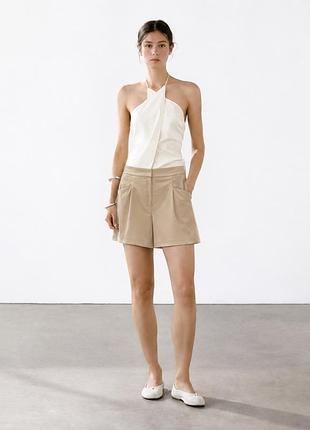 Атласные шорты massimo dutti сатиновые шорты massimo dutti шорти