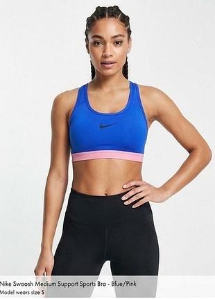 Спортивный топ nike dri-fit с поддержкой medium (размер uk 12 / m)