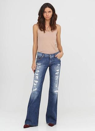 Джинси жіночі d&g (s50199 sd548 b0065) з ефектом потертостей, розмір 26 та 27
