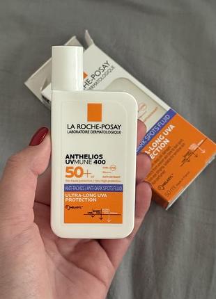 La roche-posay anthelios uvmune 400 флюїд проти пігментних плям spf 50+