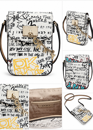 Сумка dkny (donna karan new york) graffiti phone crossbody