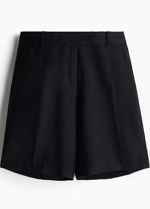 Классические бермуды длинные шорты вискоза черные h&m 36
