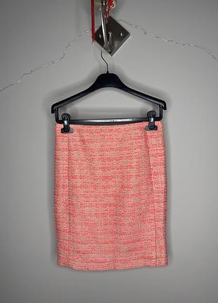 Твідова яскрава спідниця by malene birger, рожево-помаранчева, 32 (xxs/xs)