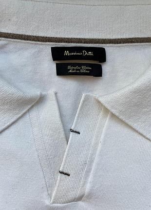 Чоловіча сорочка-поло від massimo dutti молочно-білого кольору,розмір xl,ідеальний стан.