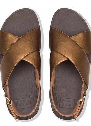Кожаные сандали fitflop lulu™ с перекрестным ремешком 42 📏27см.