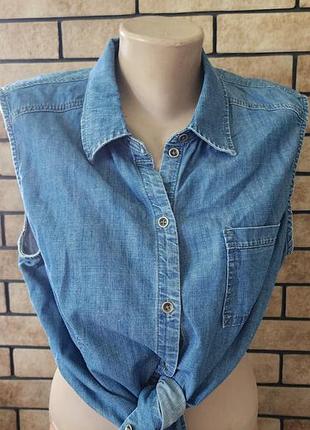 Джинсова сорочка без рукавів de.corp (esprit urban casual), розмір 42