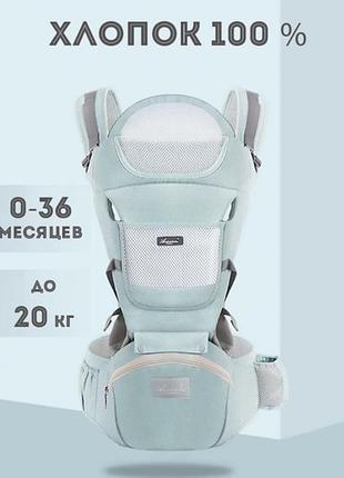 Рюкзак-кенгуру слінг, ерго-рюкзак для перенесення дітей aixintu a520 green