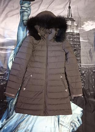 Loro piana fox fur goose down parka. пуховик.