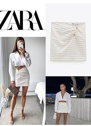 Хлопковая мини-юбка zara
