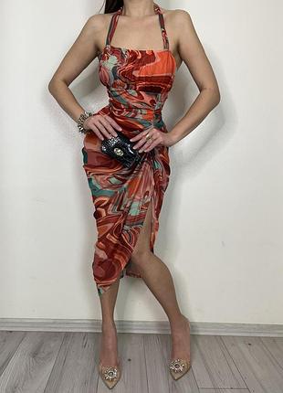 Распродажа платье prettylittlething миди драпировка