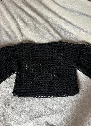 Чорна в’язана кофта в стилі opium / hand made