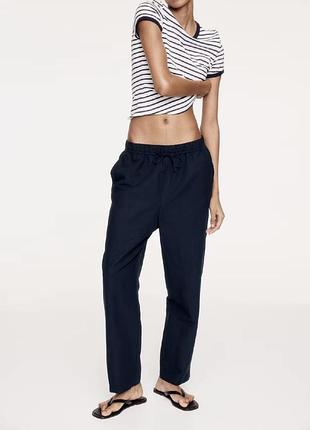 Штани льон h&m