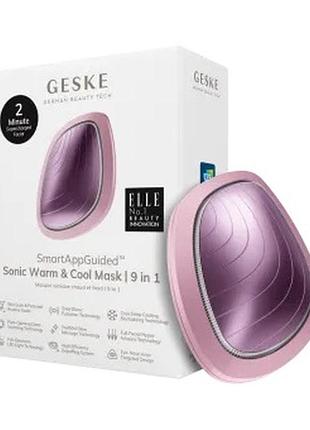 Звукова маска тепло та холод geske sonic warm & cool mask 9 в 1 рожевий