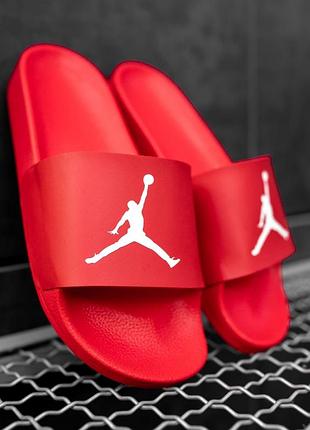 Тапочки jordan red 3