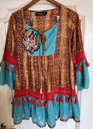 Яскрава туніка у стилі boho-chic від primadonna collection