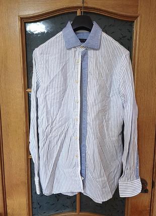 Corneliani рубашка из льна р.42