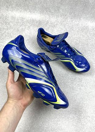 Вінтажні футбольні бутси adidas +f10 f50 trx fg football boots blue 2006 soccer cleats men's 46 us 11,5