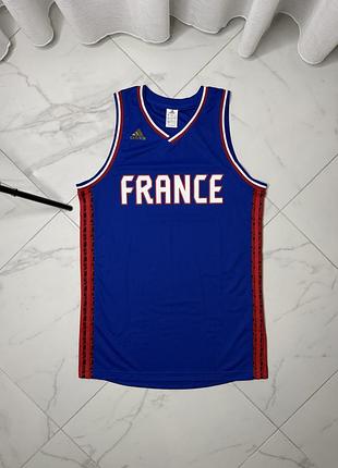 Баскетбольна джерсі збірної франції adidas france basketball jersey (l) оригінал