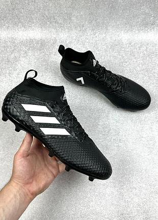 Футбольні бутси копи сороконожки adidas ace 17.3 primemesh fg soccer cleats black white men's us 11 uk 10.5 45