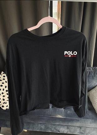 Чорний лонгслів polo ralph lauren (оригінал) xl